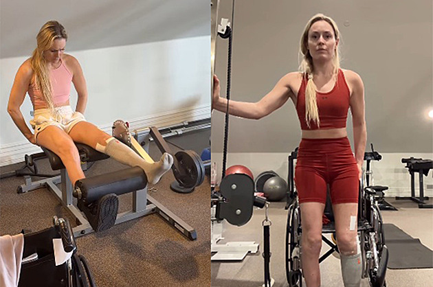 Vonnová pokračuje v rehabilitaci. Po zranění se opatrně postavila na obě nohy